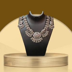 Oxidized Silver Heavy Necklace